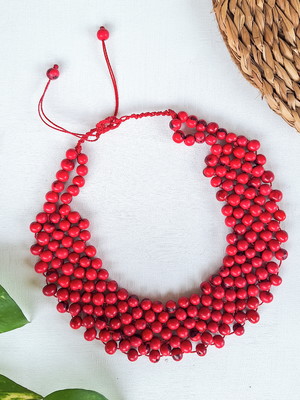 Biojóia - maxi colar açaí vermelho