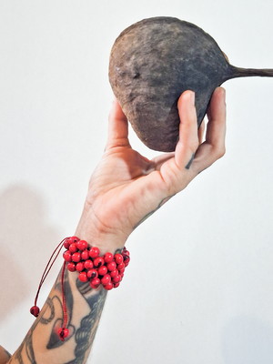 Biojóia - pulseira açaí vermelho