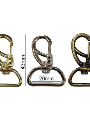 1000un mosquetão 20mm zamac fecho alça gancho bolsa mochilas