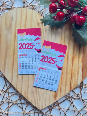 Mini calendário com imã personalizado 2025