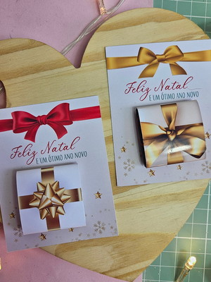 Card com tablete cacau show 5g- natal