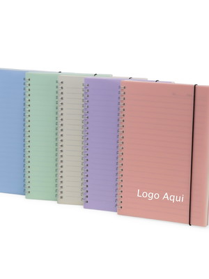 Caderno capa dura plástica -21x15