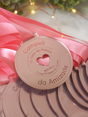 Medalha personalizada para eventos, aniversários, gincanas