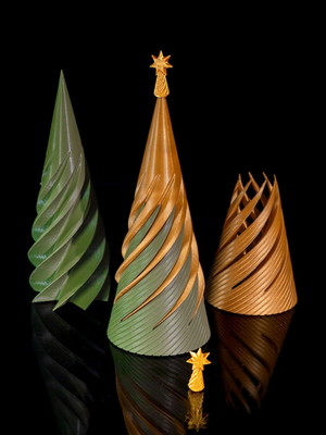 Árvore de natal 3d giratória - toque de magia e tecnologia.
