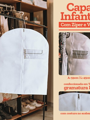 Capa protetora de roupa infantil - tnt