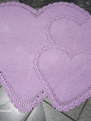 Tapete croche coração