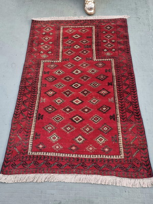 Tapete oriental belushi de oração - 1,25 x 0,82 - afegão