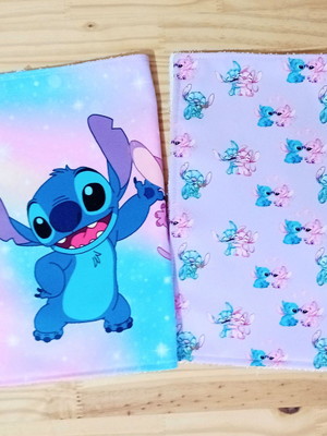 Kit com 2 guardanapos escolar stitch