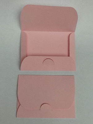 Mini envelope tags individuais -rosa - 7x4 cm