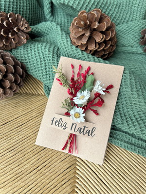 Cartão floral - feliz natal
