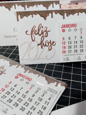Mini calendário para mesa