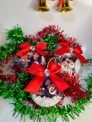 Bolas de natal personalizadas com foto