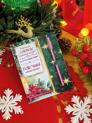 Escovinha com card personalizado - natal