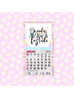 Mini calendário imã personalizados 2025