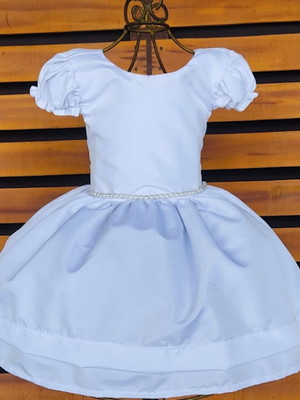 Vestido branco - 1 ou 8 anos