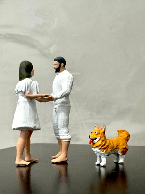 Casal com cachorro
