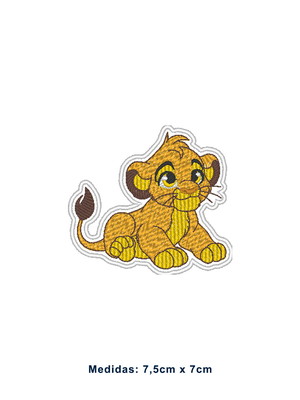 Patch bordado termocolante rei leão - simba baby - modelo2