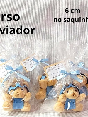 Lembrancinha urso chaveiro maternidade nascimento aviador