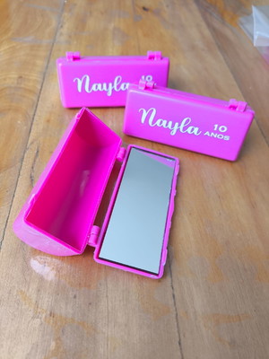 Porta batom com espelho personalizado
