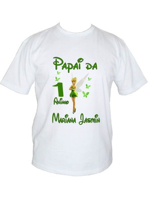 Kit com 3 camisetas do tema sininho