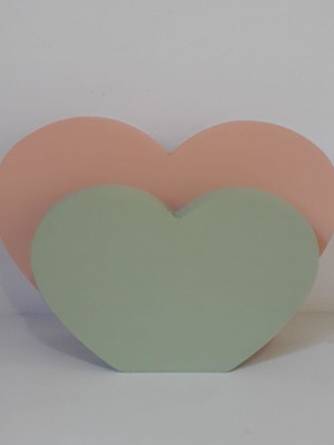 Kit 2 corações decoração infantil mdf