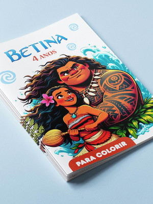 Mini revista de colorir moana