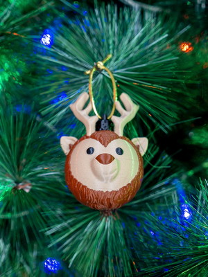 Enfeite de natal - reindeer head christmas - impressão 3d