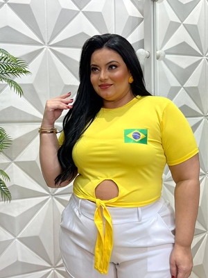 Cropped brasil tam. único