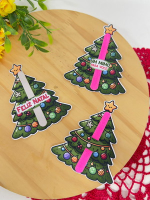 Card com mini lixa- natal