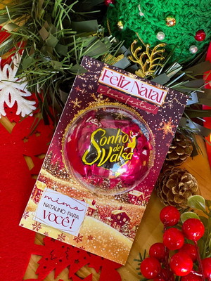 50 cards com bombom natal