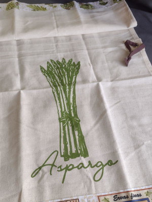 Pano de copa/ de prato ecológico estampa de legumes