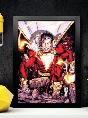 Quadro do shazam a4 com moldura com vidro