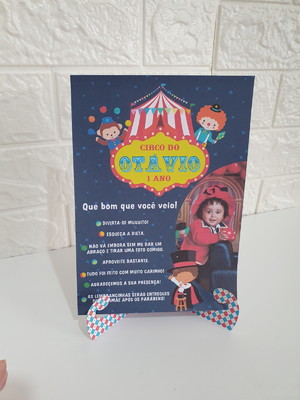 Placa para mesa circo