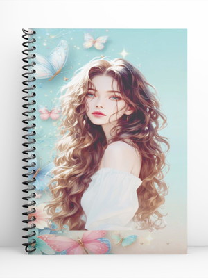 Caderno espiral 100 fls meninas brilhantes