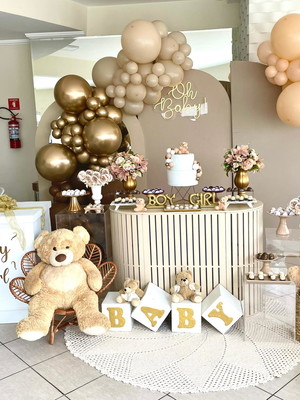 Decoração chá revelação urso