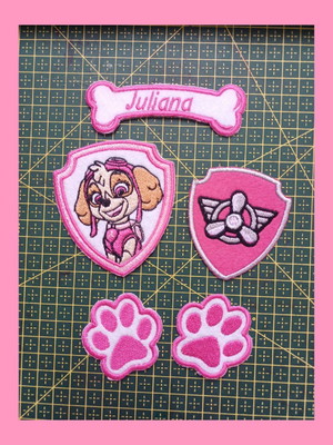 Patch bordado termocolante skye pink