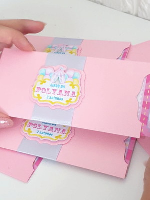 Convite ingresso circo rosa
