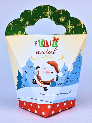 Caixinha natal coração com alça personalizada infantil