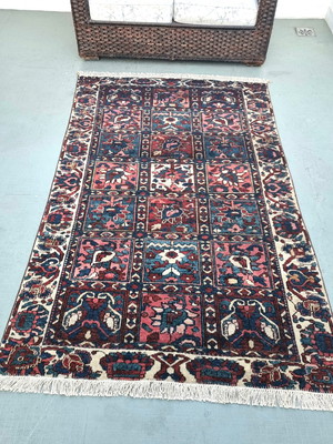 Antigo tapete persa bakhtiar - painéis de jardim -2,00 x1,29