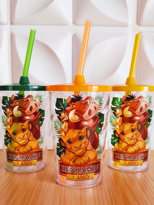 Copo twister rei leão 500ml