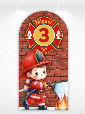 Painel retangular ou romano vestfácil bombeiros - 1mx2m