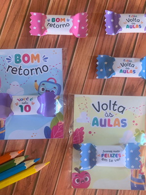 Card com bala volta as aulas