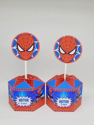 Centro de mesa homem aranha