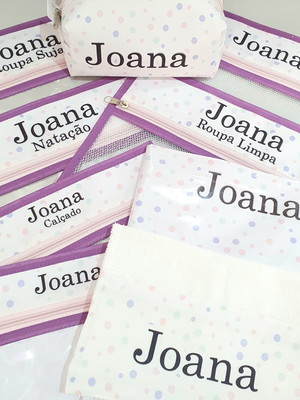 Kit para escola ou creche personalizado com nome roupa suja