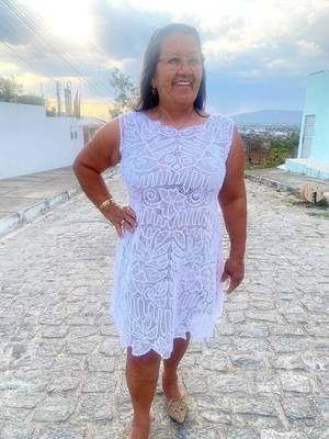 Vestido em renda renascença