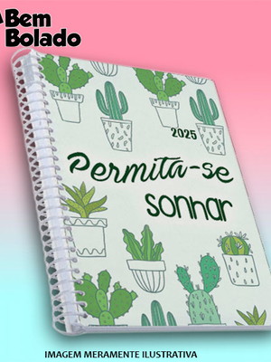 Agenda 2025 permita-se sonhar cactos e suculentas flores