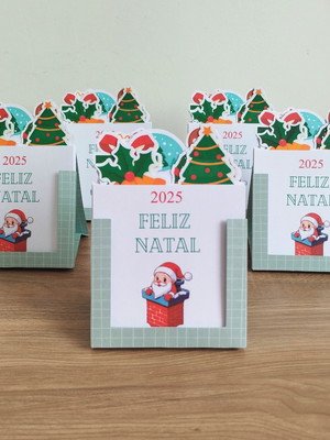 Mini calendário de mesa natalino