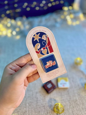Cartão com chocolate cristão