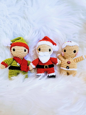 Enfeites de natal em amigurumi