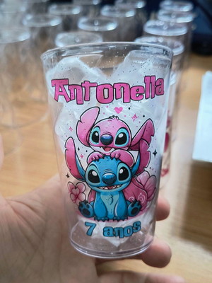 Copos twister 300ml personalizado sem tampa stich